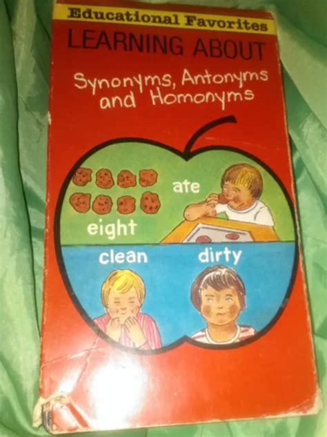 LEARNING ABOUT SYNONYMS, Antonyms, and Homonyms VHS $1,295.00 - PicClick