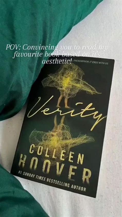 Verity by Colleen Hoover | Book club books, Book aesthetic, Soulmates book