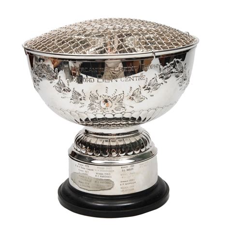 AN OLD SILVER PLATED ROSE BOWL TROPHY engraved `The Mercantile Credit ...