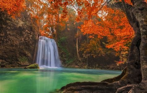 Download Fall Nature Waterfall 4k Ultra HD Wallpaper