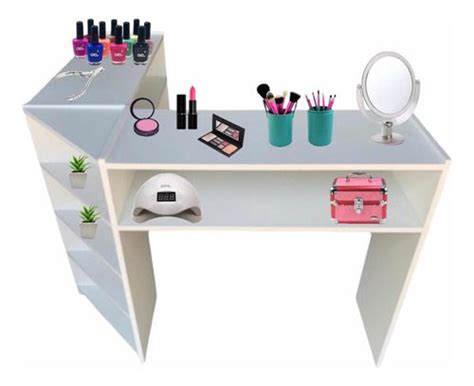 Mesa De Manicure Em L Completa Salão Profissional Mdf Oferta | Mesa em ...