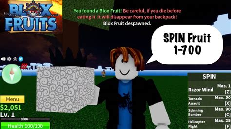 Lvl 1 Noob gets SPIN FRUIT, Reaches 2nd Sea | Bloxfruits | Roblox - YouTube