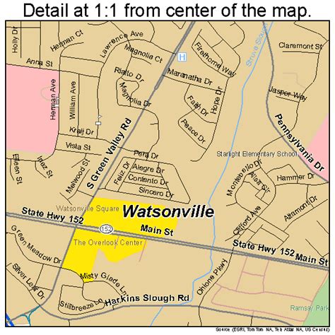 Watsonville California Street Map 0683668