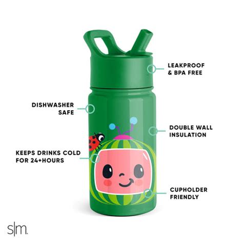 Summit Kids Water Bottle with Straw Lid – Simple Modern