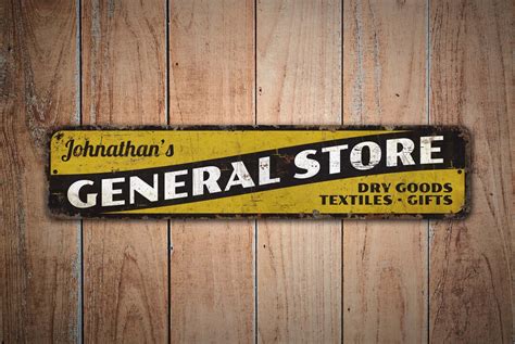 General Store Sign General Store Decor Dry Goods Gifts Vintage Style Sign Groceries Sign Premium ...