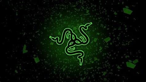 Green Black Razer Logo In Green Particles Background HD Razer Wallpapers | HD Wallpapers | ID #52291