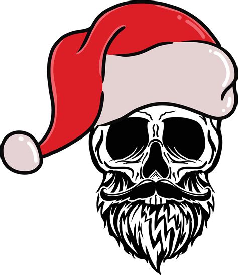 Santa skull vector mascot character 27013087 Vector Art at Vecteezy