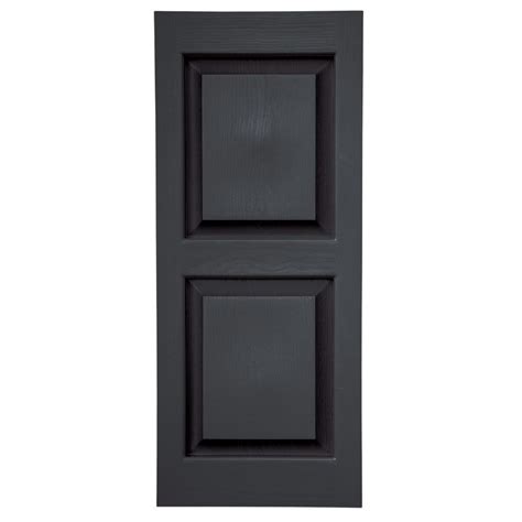 Shop Severe Weather 2-Pack Black Raised Panel Vinyl Exterior Shutters ...