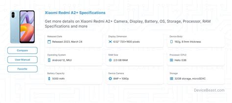 Xiaomi Redmi A2+ Specifications | DeviceBeast.com