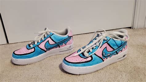 Custom Mrbeast Themed Nike Air Force Ones - Etsy