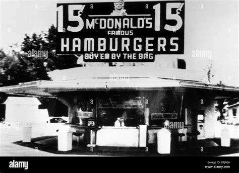 Original mcdonalds restaurant Black and White Stock Photos & Images - Alamy