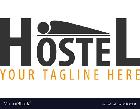 Hostel logo hotel logo travel rest place Vector Image