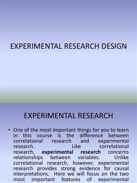 Experimental Research Design | Experiment | Scientific Method | Free 30 ...