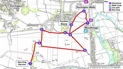 Map route for Durrington Walls, Stonehenge landscape walk | Stonehenge ...