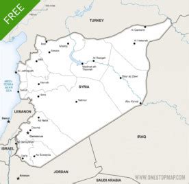 Free Vector Map of Syria Outline | One Stop Map