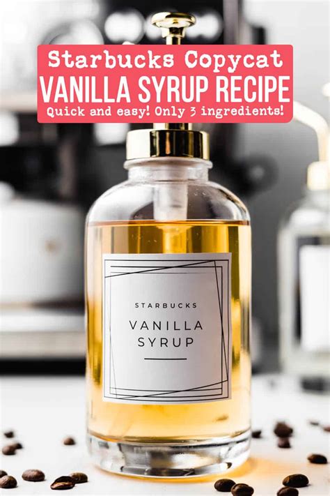 Starbucks Vanilla Syrup Copycat Recipe: Only Three Ingredients!