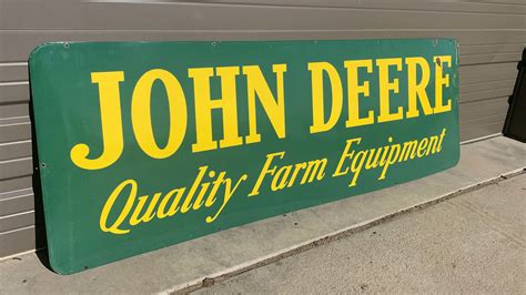 1940s John Deere Quality Farm Equipment Single-Sided Porcelain Sign for ...