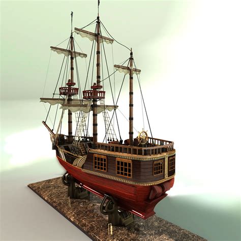 Model pirate ship, 3d visualization :: Behance