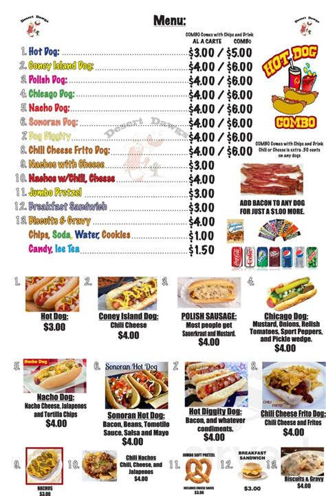 Hot Dog Cart Menu Template