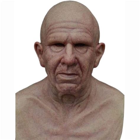 Buy CCSU Halloween Old Man , Soft Natural Latex Human Realistic Head s, Simulation Creepy Human ...