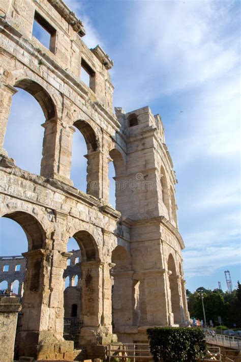 The Pula Arena, Ancient Roman Architecture Stock Image - Image of rome, culture: 123049589