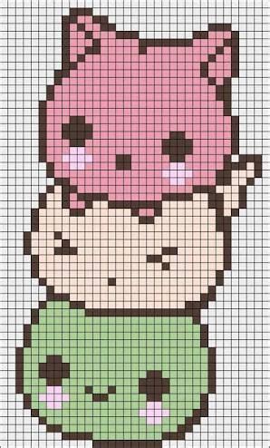 Resultado de imagem para cute animal pixel art templates | Pixel art grid, Pixel art pattern ...