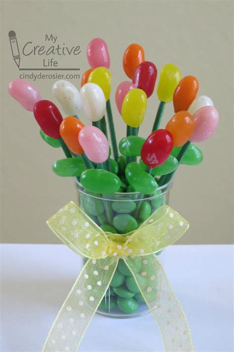 Miniature Edible Jelly Bean Bouquet | Fun Family Crafts