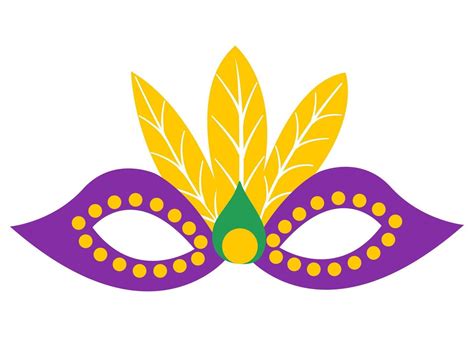 Mardi gras mask isolated on white background. Vector illustration ...