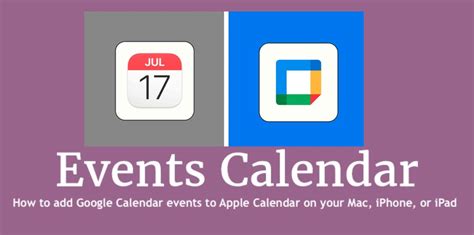 Sync Google Calendar events to Apple Calendar - TechDirectArchive