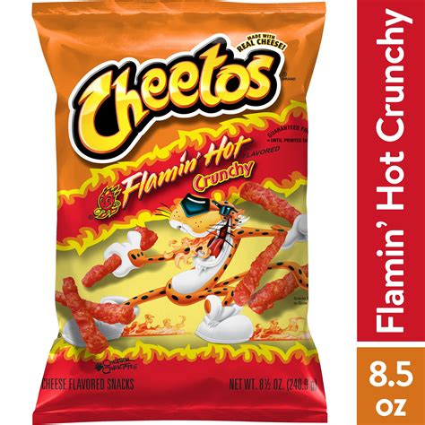 Cheetos Crunchy Flamin' Hot Cheese Flavored Snack Chips, 8.5 oz Bag - Walmart.com