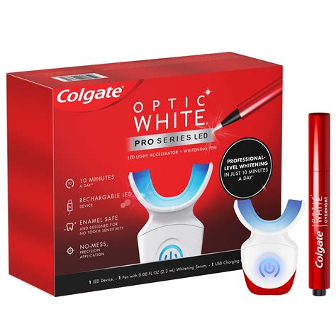 Colgate Optic White Pro Series Teeth Whitening Pen and LED Tray ...