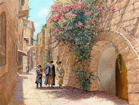 Old streets of Jerusalem - Painting by Alex Levin | Old street, World ...