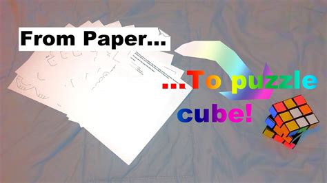 paper rubik's cube tutorial part 1 - YouTube