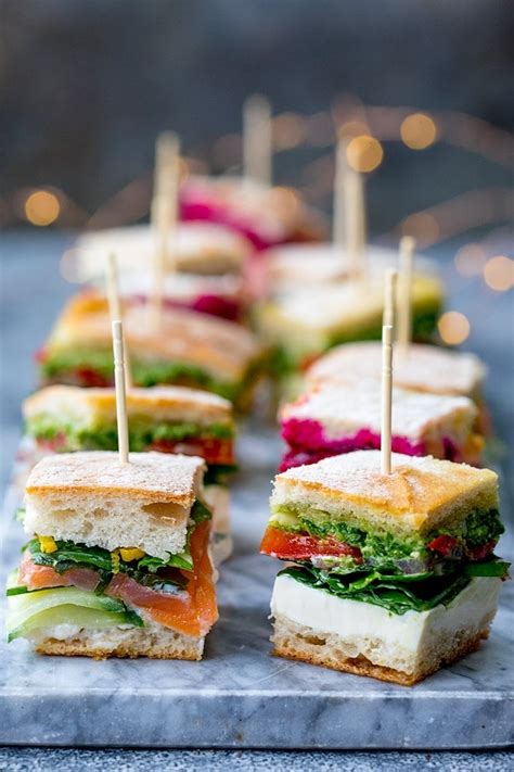 French pressed sandwich bites - posh sandwiches for your party table! - Nicky's Kitchen Sanctuary