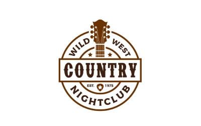 Vintage Rustic Classic Country Music Logo Design