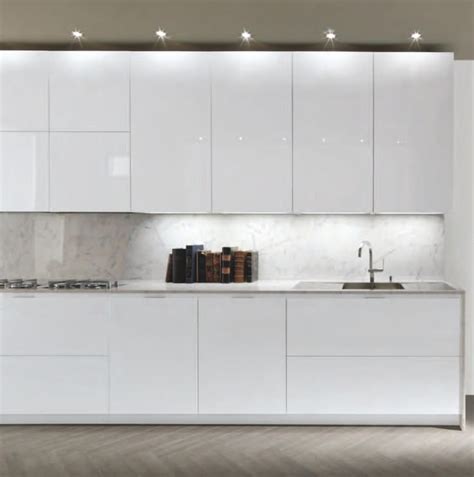 Frameless White High Gloss Doors for a Sleek Modern Look. | High gloss kitchen cabinets, Glass ...