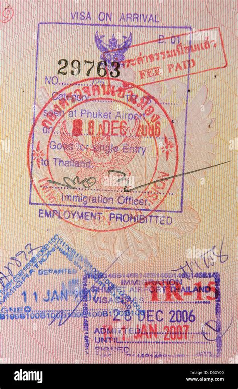 passport with thai visa and stamps Stock Photo - Alamy