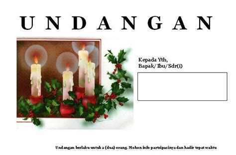 Kumpulan Desain Undangan Perayaan Natal Contoh Undangan Natal My - IMAGESEE