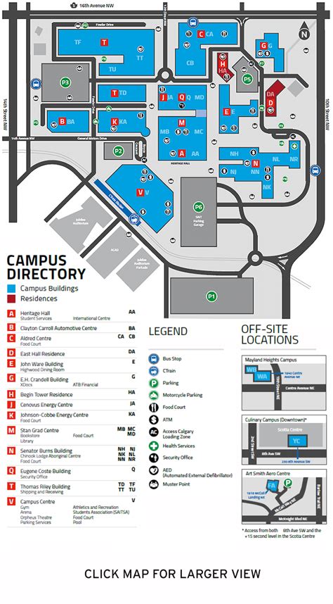 Campus Map of SAIT in Calgary, Alberta, Canada | Campus map, Wayfinding signage design, Map