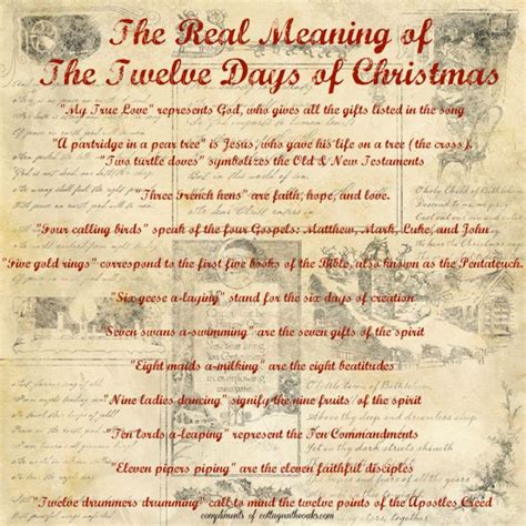 The meaning of The Twelve Days of Christmas. | Free christmas printables, A christmas story ...