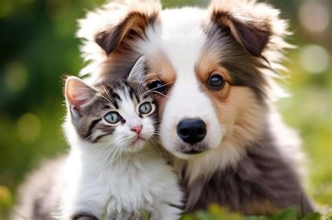 Premium AI Image | Cat and dog friendship