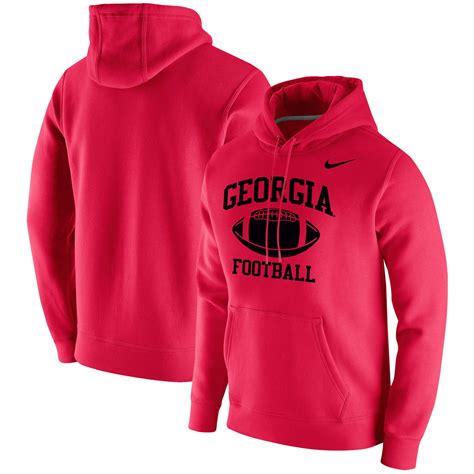 Georgia Bulldogs Nike Retro Football Club Fleece Pullover Hoodie - Red ...