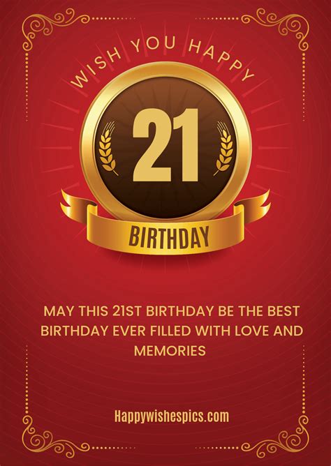 Happy 21st Birthday Wishes, Quotes Images | Wishes Pics