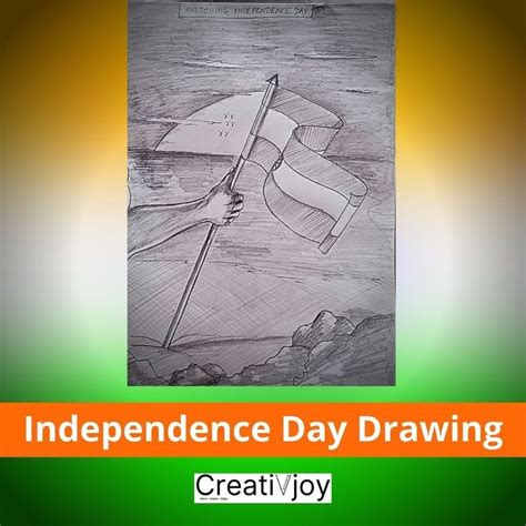 Sketch Independence Day Drawing | Independence day drawing ...