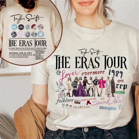 The Eras Tour Date 2 Sided Print Shirt, The Eras Tour Taylor Merch