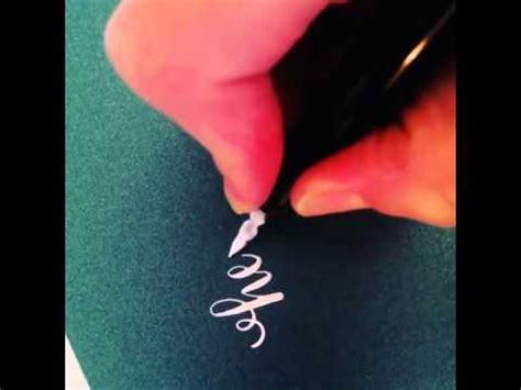 White Ink Calligraphy - YouTube