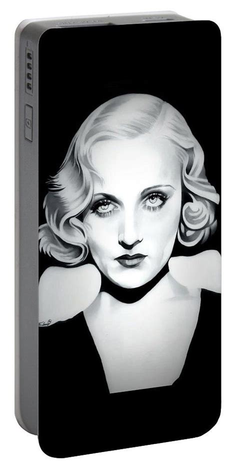High Voltage - Carole Lombard Portable Battery Charger by Fred Larucci | Portable battery ...