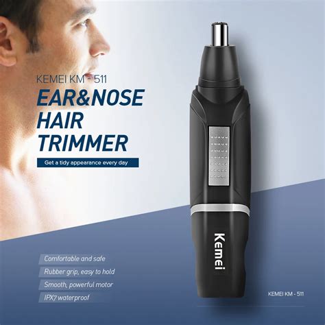 Kemei KM 511 Electric Nose Trimmer For Men Beauty AA Battery Nose and ...