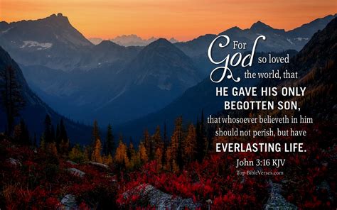 John 3:16 Christian Bible Verse Desktop Wallpapers