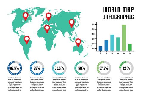 World Map Infographic Template